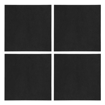 Image of Denby Set Of 4 Black Grey Reversible Faux Leather Placemats