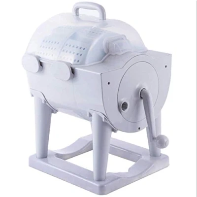 Image of WOAIM Portable Non Electric Manual Washing Machine Hand Cranking Counter Top Washer/Dryer Compact Design For Apartment, Hotel, Dorm, Camping Dorms