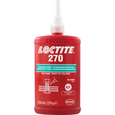 Image of Loctite 1335906 270 Threadlocking Adhesive for High Strength Permanent Locking, 250ml