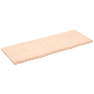 Image of vidaXL Wall Shelf 160x60x(2 4) cm Untreated Solid Wood Oak