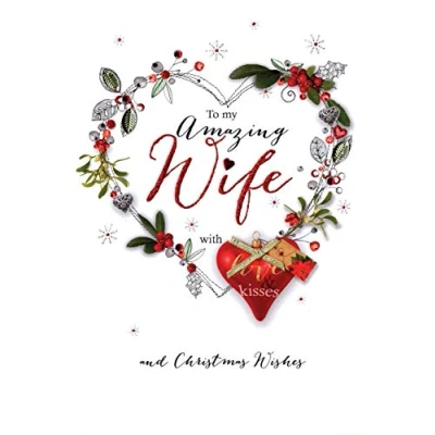 Image of Amazing Wife Embellished Christmas Card Joie De Vivre Greeting Cards