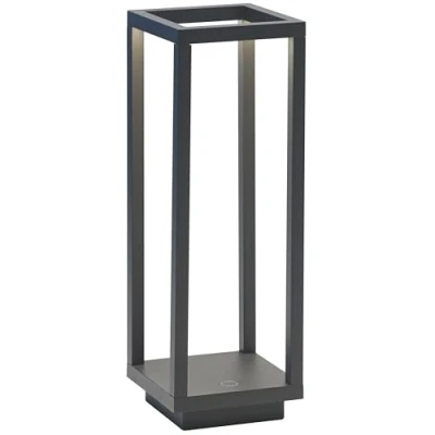 Image of Zafferano, Home Pro Lamp, Rechargeable and Wireless Table Lamp with Touch Control, Suitable for Living Room Outdoor, Dimmer, 3000K, Height 29.5cm, Corten Colour