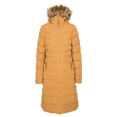 Image of Trespass Womens Jacket Longer Length Padded Casual Coat Fur Trim Audrey