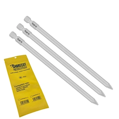 Image of 3 x SabreCut SCXPZ2157_3 157mm PZ2 Autofeed Collated Drywall Screwdriver Gun Bit Single Ended PoziDriv POZI No.2 Heavy Duty Compatible with SENCO DuraSpin EAP27530 DS275 DS300