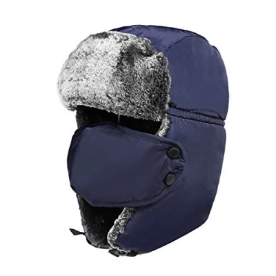 Image of Kono Unisex Cap 5 Ny Bomber Hat, Navy, L UK