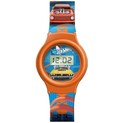 Image of Hot Wheels Boys Watch Digital LCD with 5 Functions for Kids 3 &amp; up Toy