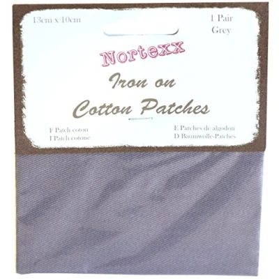 Image of Nortexx Iron on Clothing Patches, Pair of 1, Grey
