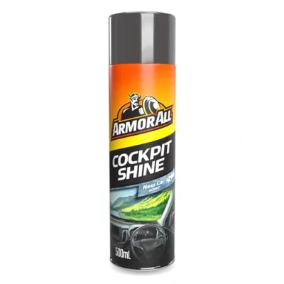 Image of Armor All, Cockpit Shine Car Interior Cleaner 500ml, New Car, Cleans and Restores Dashboards Trims, Anti Static Formula, Suitable for Plastic,Rubber Vinyl, Ideal Detailing, Made in UK