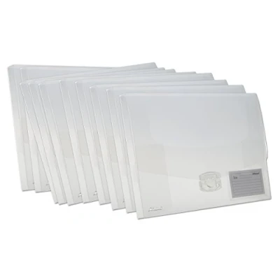 Image of Rexel A4+ 40mm Clear Ice Document Boxes (Pack of 10)