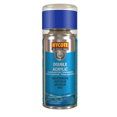Image of Hycote Double Acrylic Aerosol Car Spray Paint, Volkswagen Jazz Blue, 150 ml