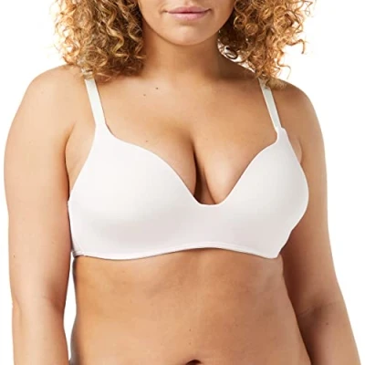Image of Sloggi Women&#039;s Wow Embrace P Wireless Bra, Pink Light Combination, XS Plus