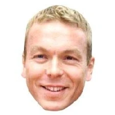 Image of FoxyPrinting CHRIS HOY Celebrity Cardboard Party Face Mask Fancy Dress JB Cycling
