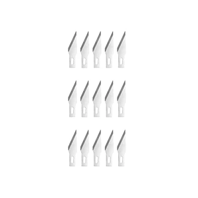 Image of Modelcraft Set of 15x Fine Point Blades, Silver, #11