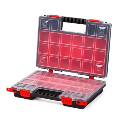 Image of MIVOS Double assortment box, 344 x 249 100 mm, 22 removable inserts, sorting box for accessories and small parts, made in the EU