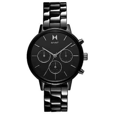 Image of MVMT Analogue Multifunction Quartz Watch for Women with Black Ceramic Bracelet 28000251 D