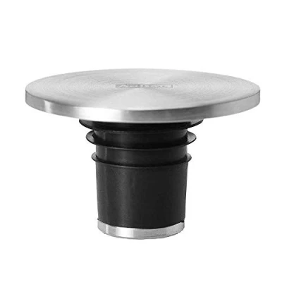 Image of AdHoc FV41 CHAMP Stainless Steel Wine Bottle Stopper, Silver/Black