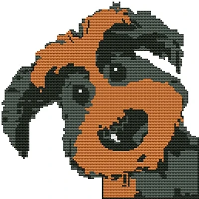 Image of OWN4B Cross Stitch Kits Stamped, Cute Puppy Printed Pattern 11CT 14.2x14.2 inch DIY Embroidery Kit (Dog)