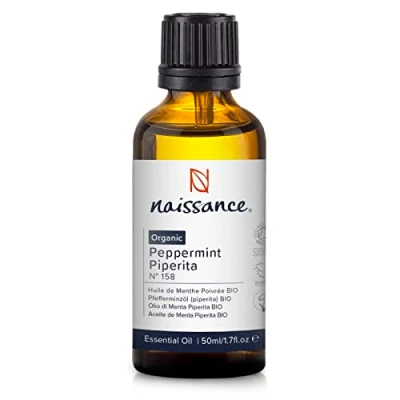 Image of Naissance Organic Peppermint (Piperita) Essential Oil (No. 158) 50ml Pure, Natural, Certified Organic, Cruelty Free, Vegan and Undiluted for Aromatherapy, Humidifiers &amp; Diffusers
