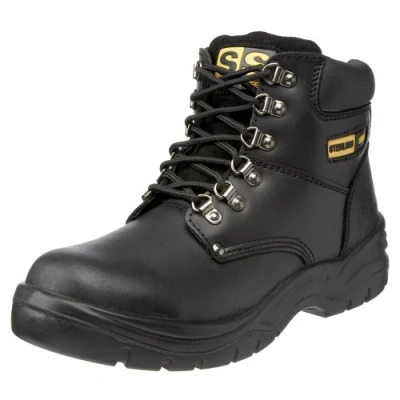 Image of Sterling Safetywear Steel Unisex Adult SS806SM Safety Boots Black 9 UK Wide
