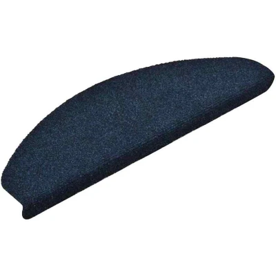 Image of vidaXL Self adhesive Stair Mats 10 pcs Navy 65x21x4 cm Needle Punch