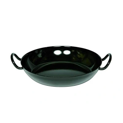 Image of Riess, 0603 022, Gourmet pan 30, Classic SCHWARZEMAILLE, Diameter 30 cm, Height 7.9 Enamel, Black, Serving pan, Induction