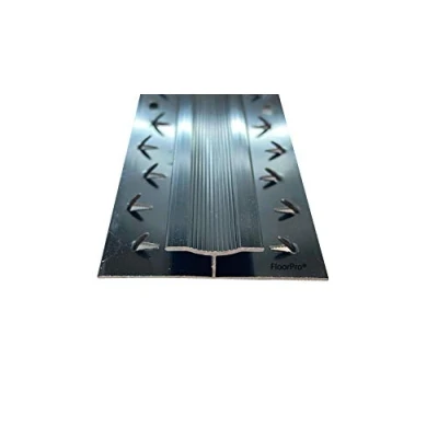 Image of Carpet to Double Trim Door Bar Threshold Transition Strip Metal Gripper Plate Joins Carpets at Doorways/Fills The Gap Black Colour