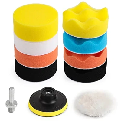 Image of Kshineni 3Inch Drill Polishing Pads 11Pcs Car Polishers and Buffers Buffing Kits Sponge Attactment for Auto Polisher,Sanding,Waxing