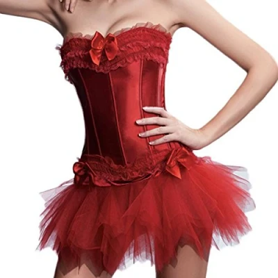 Image of JL Corset Womens Burlesque + Tutu Petticoat Skirt (UK(10 12) L, Red)