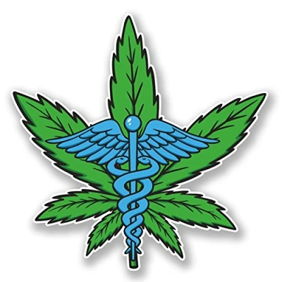 Image of 2 x 10cm Cannabis Vinyl Sticker Decal Leaf Laptop Medical Weed Marijuana #6663 (10cm 10cm)