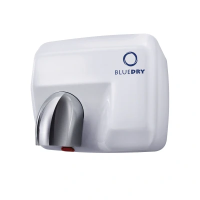 Image of BLUEDRY Blue Storm Electric Automatic Rotating Nozzle Hand Dryer (White)