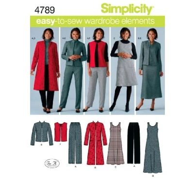 Image of Simplicity 4789Women&#039;s &amp; Plus Size Smart and Casual Wear, Paper, White, BB (20W 28W)
