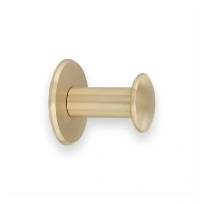 Image of Evi Bathroom hanger Wall brass Satin matt finish for hanging clothes, coats or towels Adhesive towel rail and/or screw 188DUALLMT