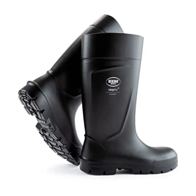 Image of Sturdy Safety Boots for Men and Women with Steel Toecap Sole, Non Slip, Work Industry, Feather Light, Insulating up to 20 Degrees, Black, UK 5 Mens Size
