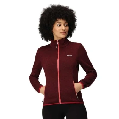 Image of Regatta Women&#039;s Newhill Full Zip Fleece Burgundy Rumba Red, Size: 12