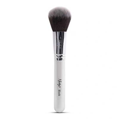 Image of Nanshy Dome Blush Makeup Brush Round Synthetic Taklon Blusher Minerals Powders Cosmetic (Pearlescent White)