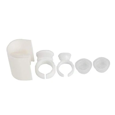 Image of Lashes Holder,Eyelash Glue Ring Eyelash Holder Pallet Extension Ring, Grafting False Eyelashes Cup U shaped Makeup Tool(01#)