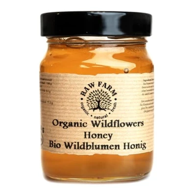 Image of 450 g Organic Raw Wildflowers Bee Honey Farm
