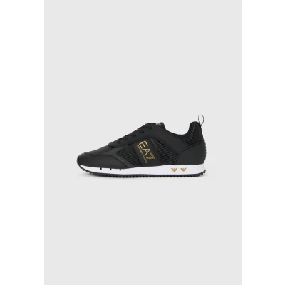 Image of EA7 Emporio Armani Unisex Trainers black/goldcoloured/white, Size: 10, Black/gold/coloured/white shoes