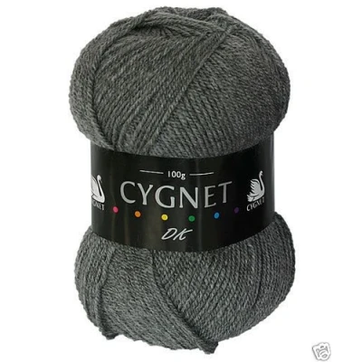 Image of Cygnet DK Double Knitting Acrylic Yarn/Wool 100g 194 Grey Mix