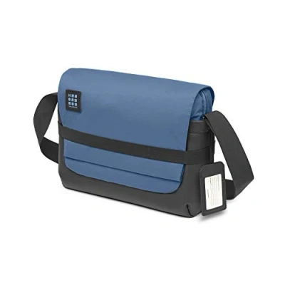 Image of Moleskine Messenger Bag for Work Device Tablet, Laptop, PC, Notebook and iPad Up to 15 Inch Size 39 x 13 28 cm, Colour Boreal Blue