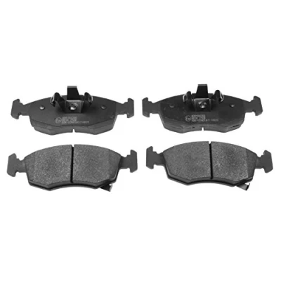 Image of 0077365927, 0077365945, 0077366212, 0077366274, 0077366378 Brake pad set BLUE PRINT ADA104266 Front Axle with acoustic wear warning piston clip