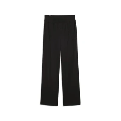 Image of Puma Elevated HIGH Waist Straight LEG Pants Tracksuit bottoms, Women&#039;s, Size: XS, Black