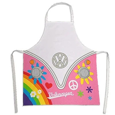 Image of Puckator Cotton Apron Volkswagen VW T1 Camper Bus Summer Love Chef Aprons For Cooking Men Secondary School Baking Bakers Gifts Kits Adults Unifrom Clothes Gift Set Catering Equipment