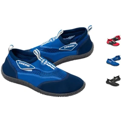 Image of CRESSI Reef Shoes Adult suitable for Sea and Water Sports, Light/Blue, 2.5 UK
