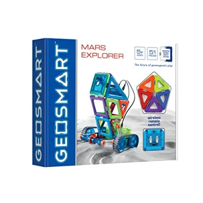 Image of GeoSmart Mars Explorer, Magnetic Construction Set with Wireless Remote Control and 6 Colour LED Light, 51 pieces, 5+ Years