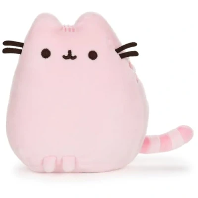 Image of GUND Pusheen Squisheen Pet Pose Plush Stuffed Animal Cat, Pink, 6&quot;