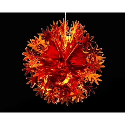 Image of Simply Products Foil Garland Star Ball Christmas Hanging Decoration Wall Ceiling Xmas Deco (Copper)