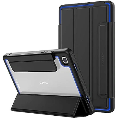 Image of TECHGEAR Titan Case For Samsung Galaxy Tab A7 10.4&quot; 2022/2020 (SM T500 / T503 T505 T509) Slim Shockproof Tough Rugged Protective Armour Smart Stand Case, Kids Schools Workman [Blue]