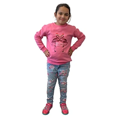 Image of Arizona Klub Kids Christmas Jumper (UK, Age, 13 Years, Regular, SNOW PINK FLAMINGO)