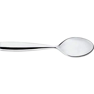 Image of Alessi Tea Spoon in 18/10 Stainless Steel Mirror Polished with Relief Decoration, Silver, 13 x 15.7 4.5 cm
